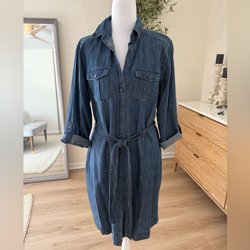 LOFT Classic Denim Shirt Dress
